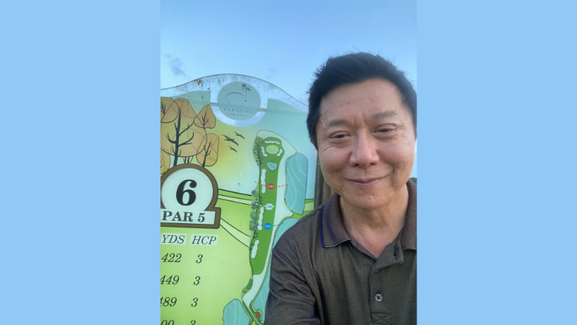 Milton Seigi Hayashi destaca o golfe como uma prática que une foco, controle emocional e bem-estar mental.